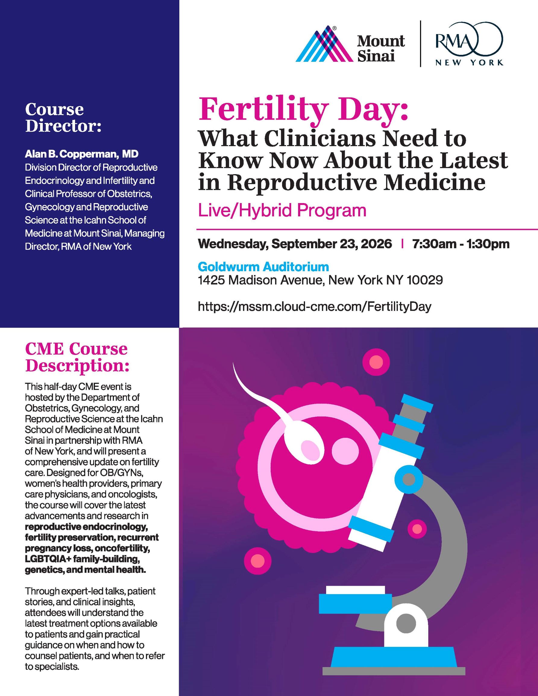 Fertility Day: What Clinicians Need to Know Now About the Latest in Reproductive Medicine Banner